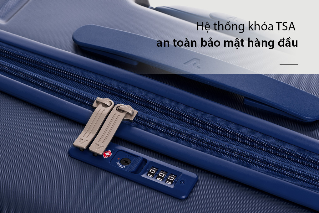 Vali Roncato Link size M (26 inch) - Navy khóa số bảo mật