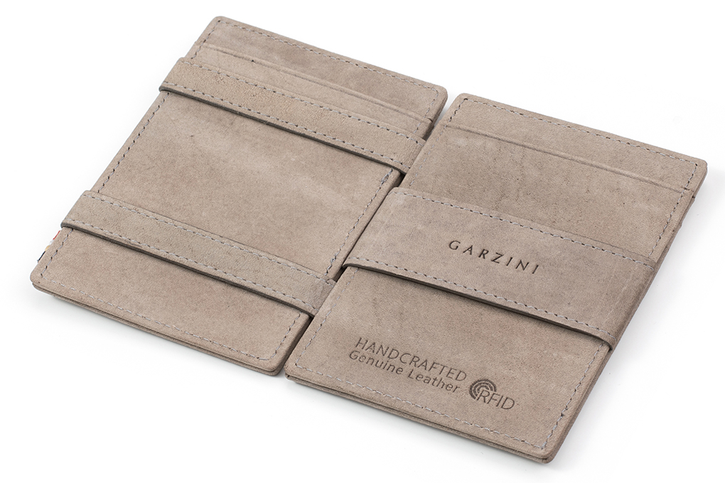 Ví Garzini Magic Wallet – Metal Grey chất liệu