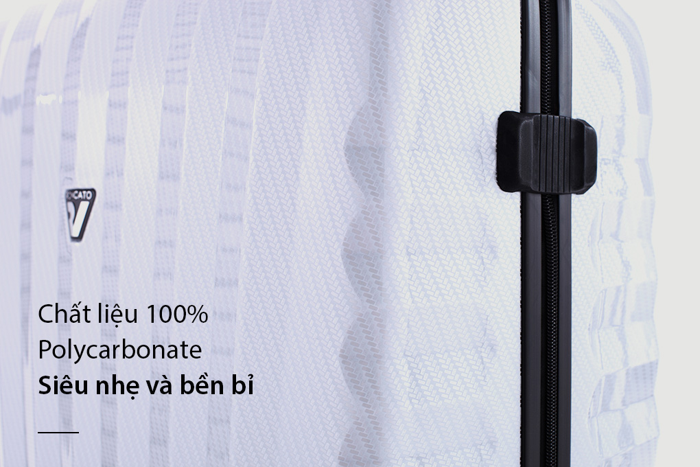 Vali Roncato Zip Premium Carbon 7 tấc (30 inch) - Silver chất liệu