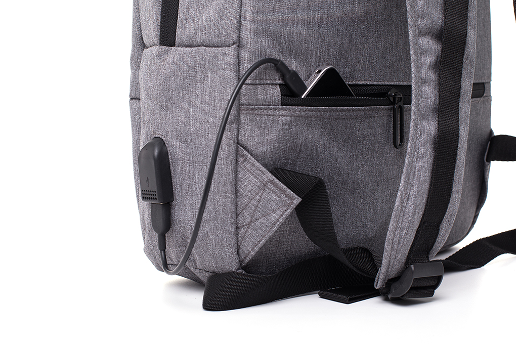 Balo AGVA Metropolitan 15.6” - GREY cổng sạc USB