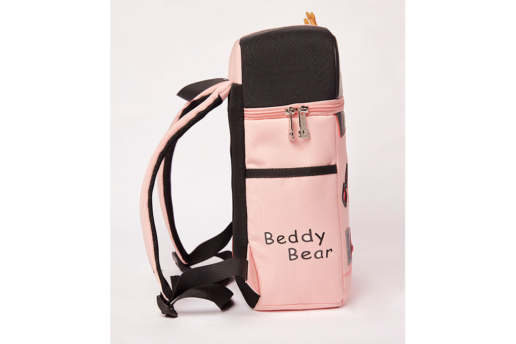 Balo BeddyBear - Hồng - Họa tiết Chim Hồng Hạc chất liệu