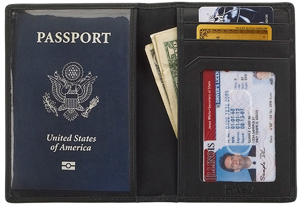 Cover Passport Lewis chống trộm RFID mặt trong