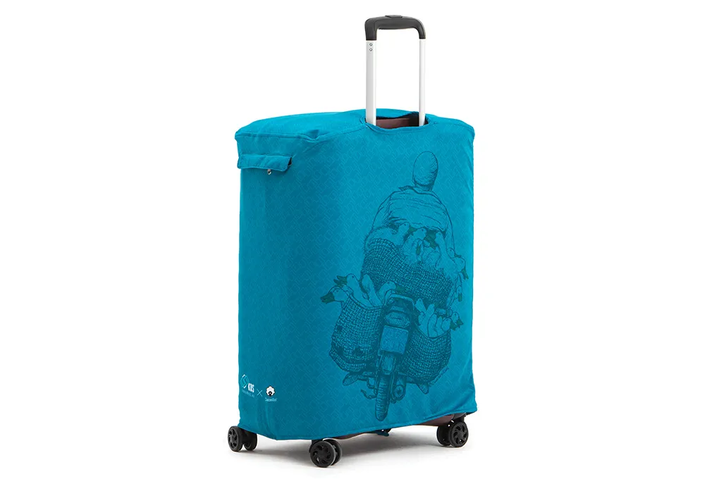Túi Trùm Vali Xe vịt SG - Size S - Màu xanh chất liệu tốt