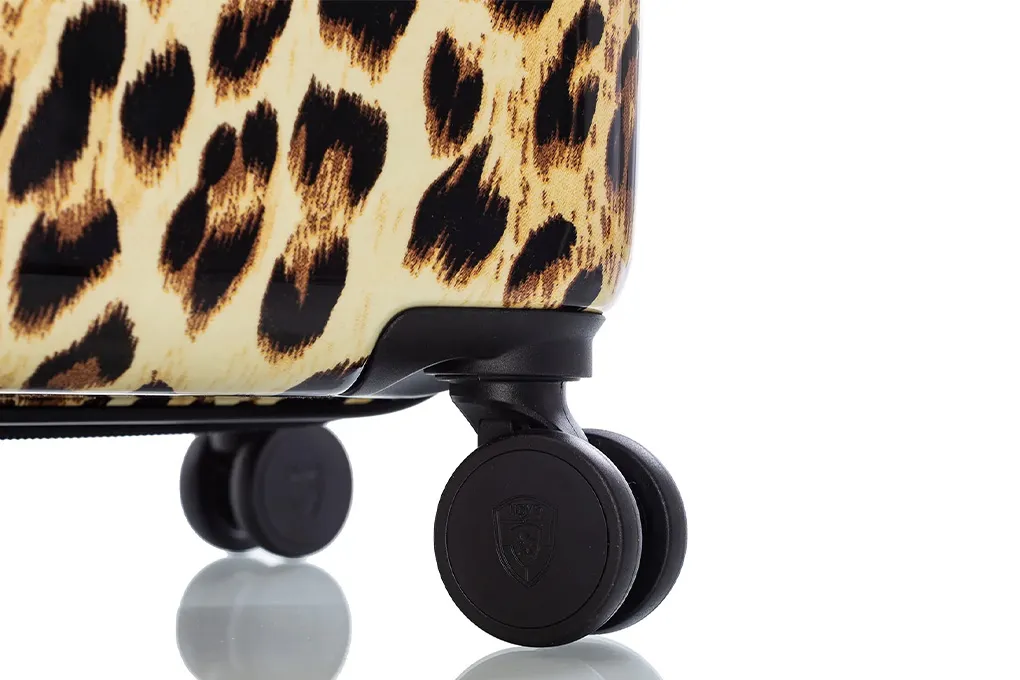 Vali Heys Leopard Fashion Spinner Size M (26 inch) - Brown bánh xe