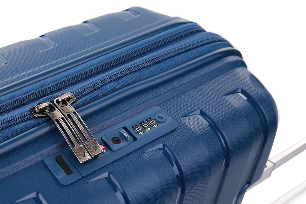 Vali Roncato Skyline size S (20 inch) - Blue hệ hống khóa TSA