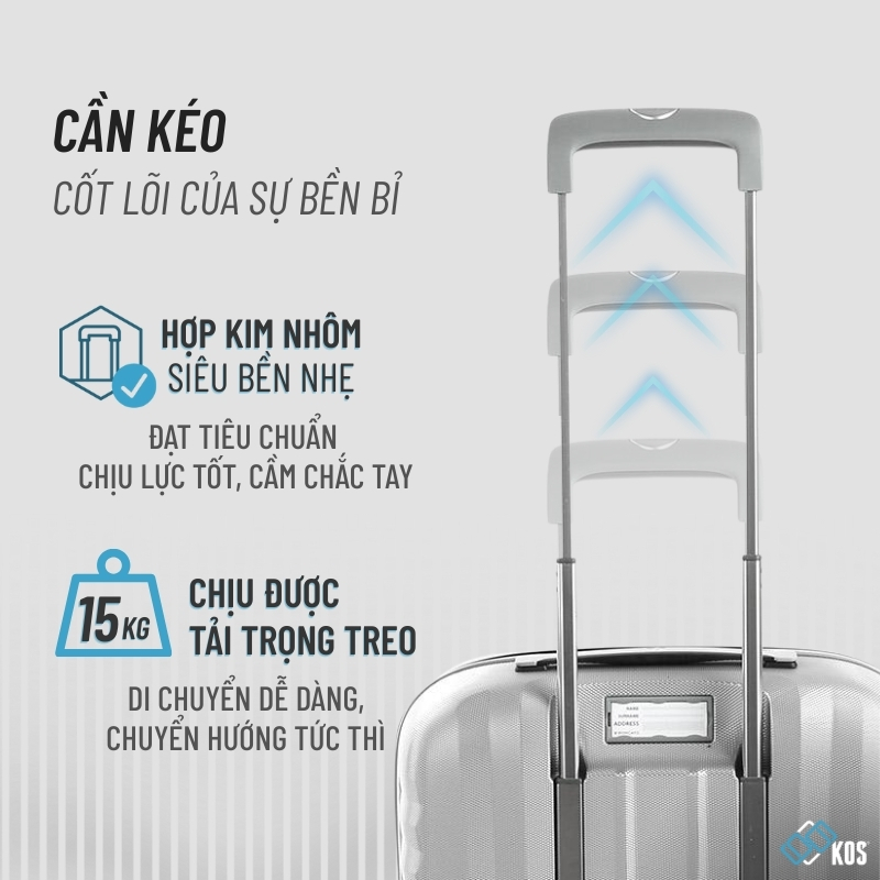 Vali kéo tại KOS với chất lượng cần kéo bền bỉ chịu lực tốt