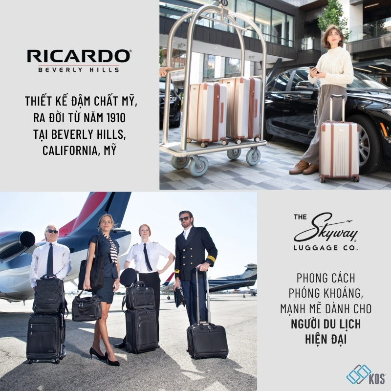 Vali kéo tại KOS thương hiệu đến từ Mỹ - Ricardo, Skyway