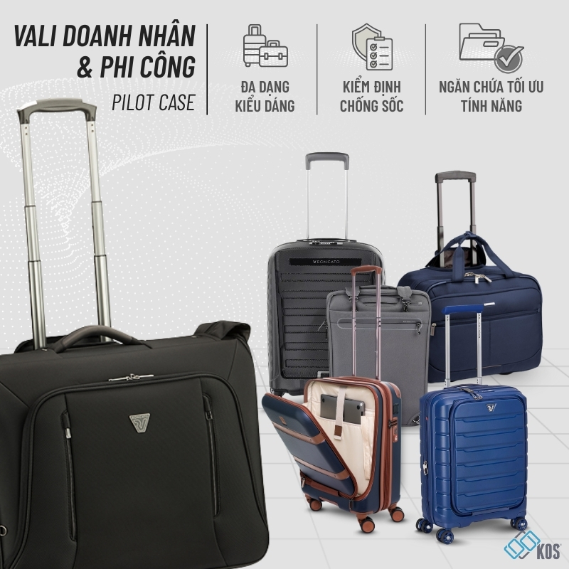 Vali kéo tại KOS với các dòng vali doanh nhân, phi hành đoàn