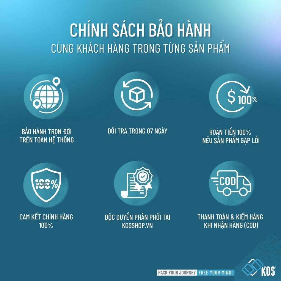 Chính sách mua vali tốt nhất tại KOS Shop