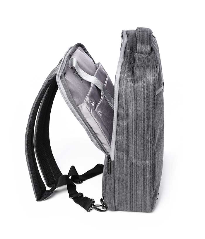 Balo AGVA Eclectic Convertible 14.1” - XÁM ĐEN ngăn chứa