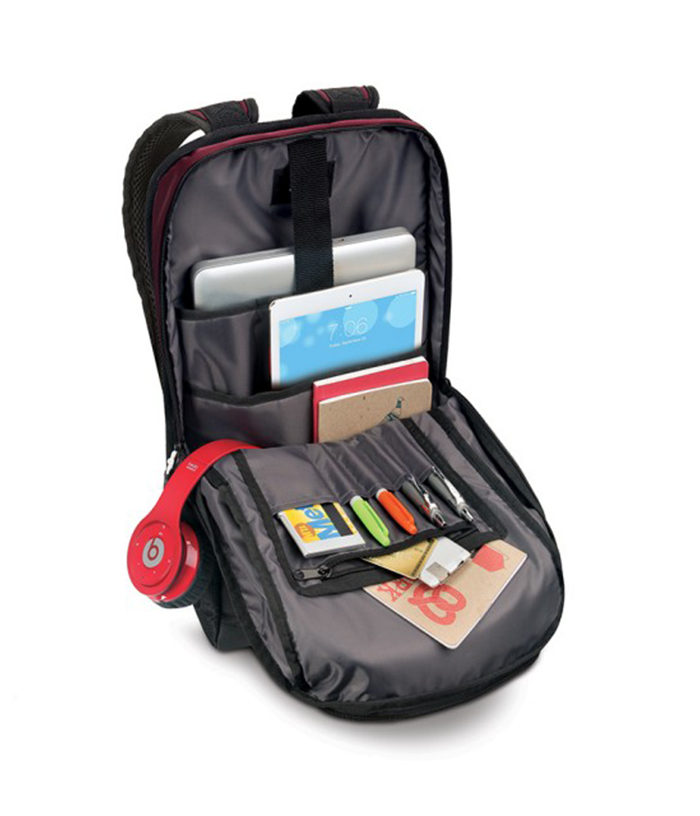 Balo Solo Varsity Draft 15.6”-ĐỎ-VAR701-60 nhiều ngăn tiện dụng