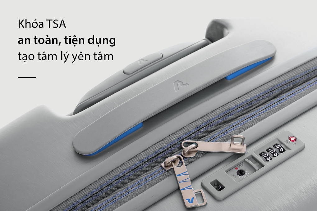 Vali Roncato Stellar size M (26 inch) - Silver khóa TSA an toàn