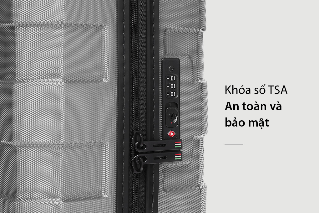 Vali Roncato RV18 6 tấc (24 inch) - Silver khóa số