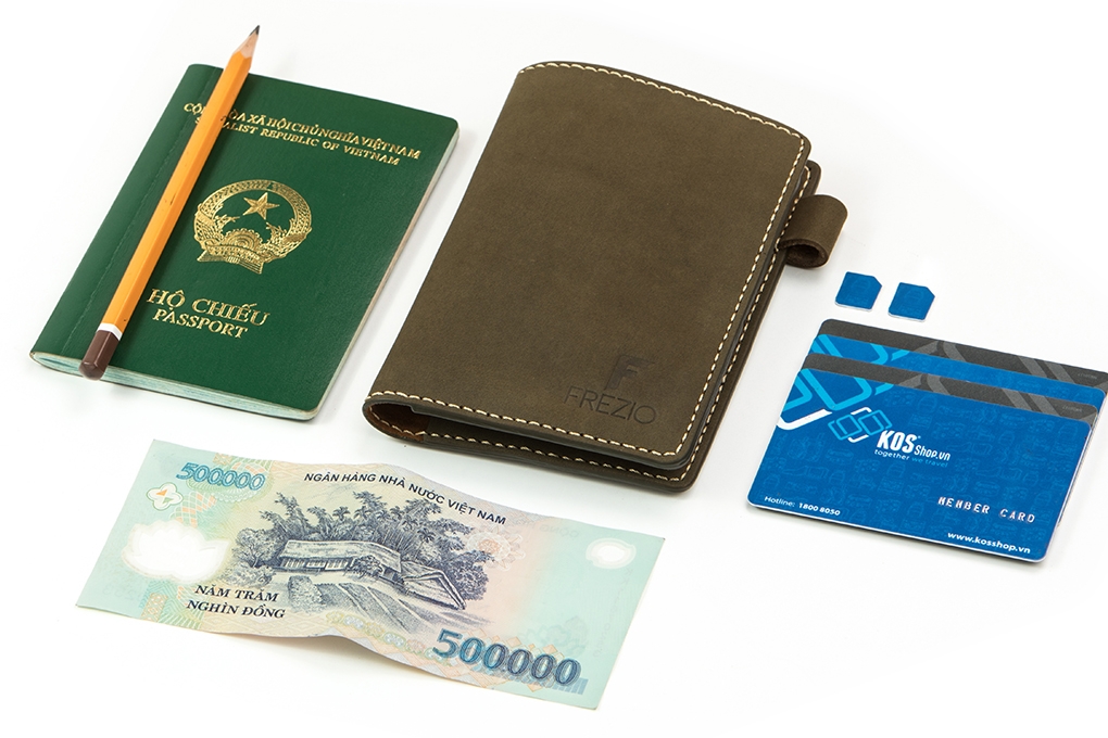 Ví Passport Frezio Masami – Xanh Rêu kích thước