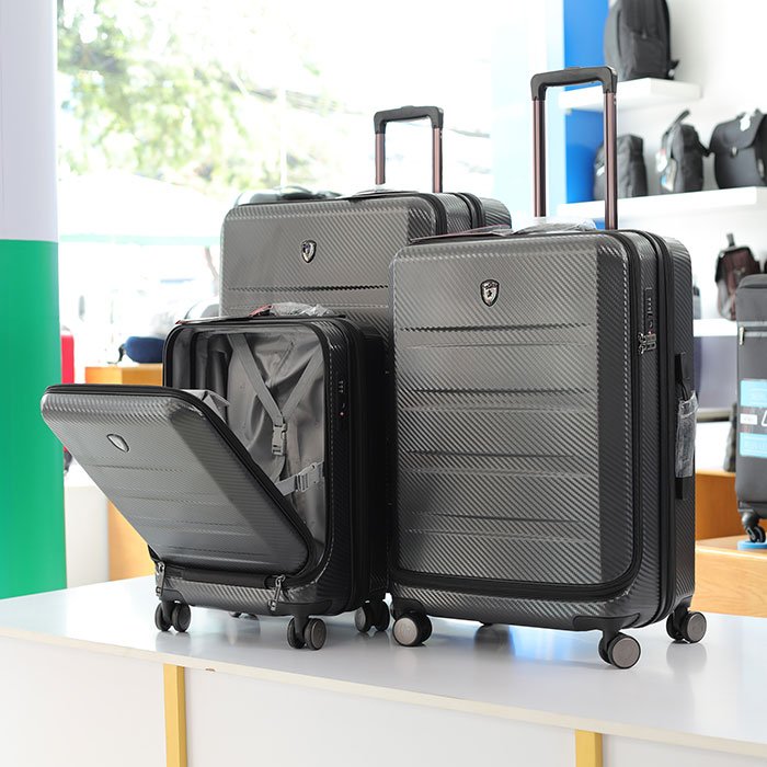 Vali Heys EZ Access 2.0 Size S (21 inch) - Gunmetal hình thực tế