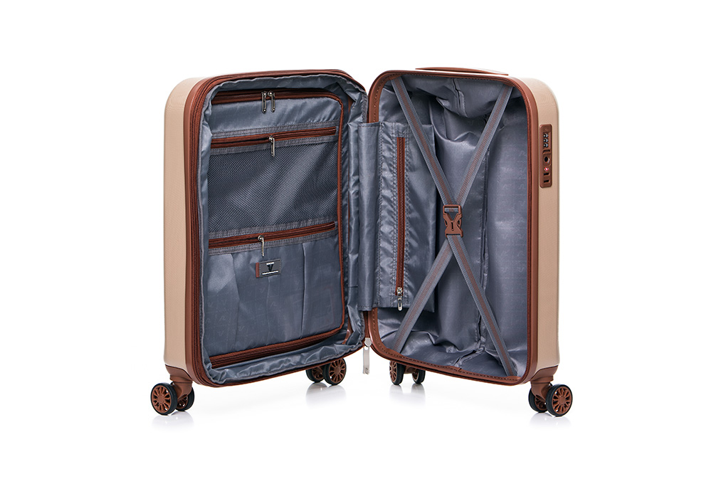 Vali Roncato Hanoi size S (20 inch) - Champagne nội thất