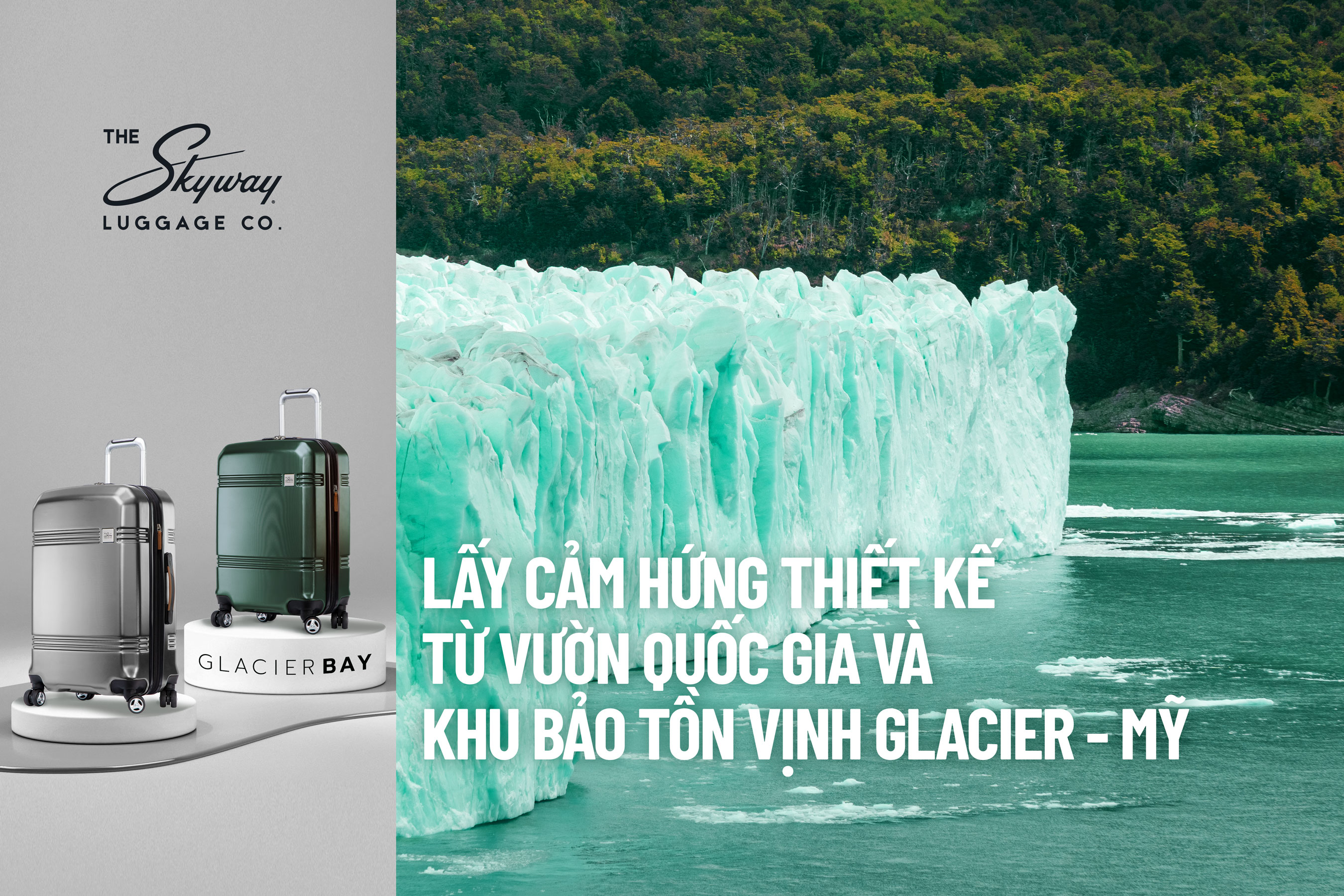 Vali Skyway Glacier Bay Size M (24 inch) - Green cảm hứng