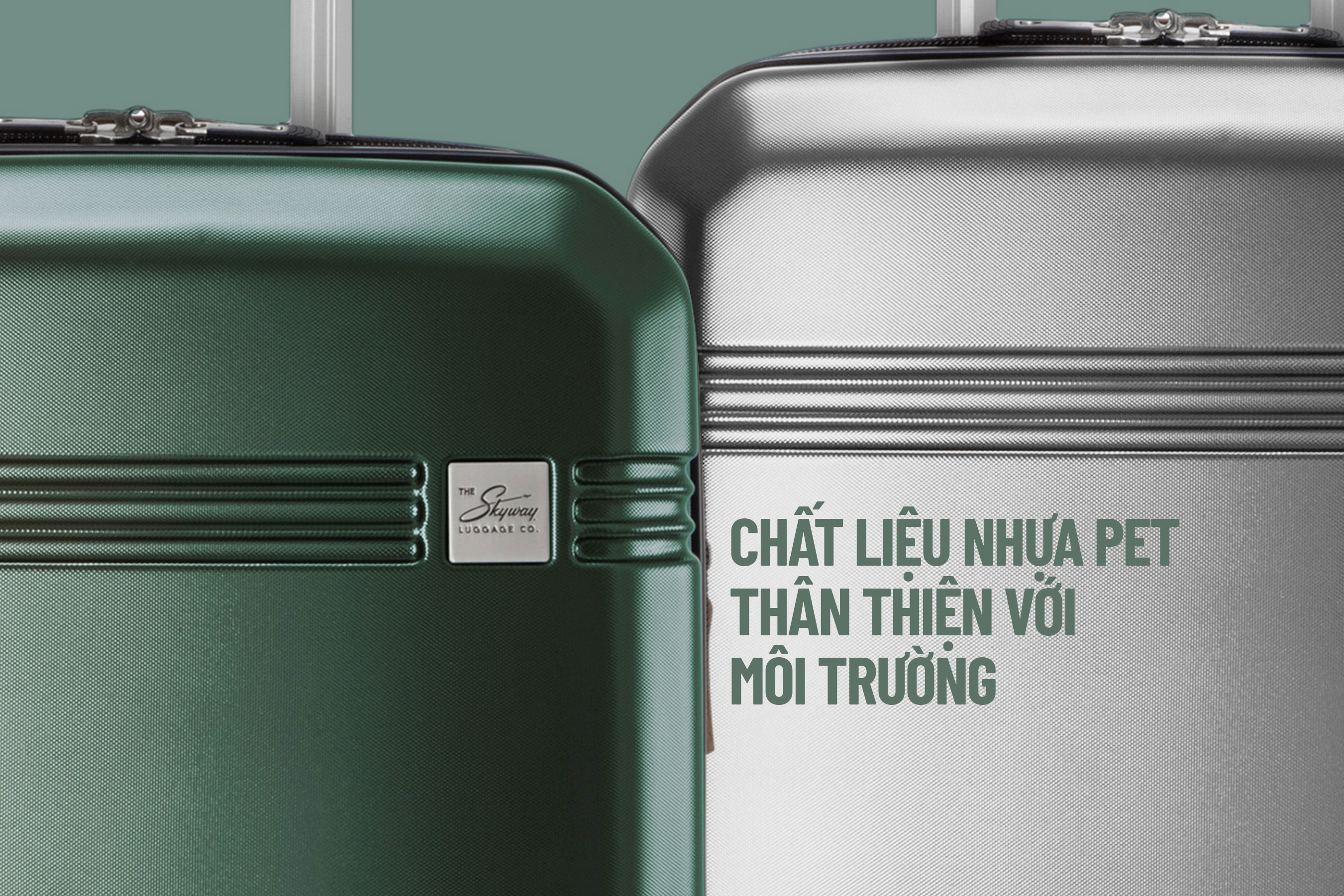 Vali Skyway Glacier Bay Size M (24 inch) - Silver chất liệu