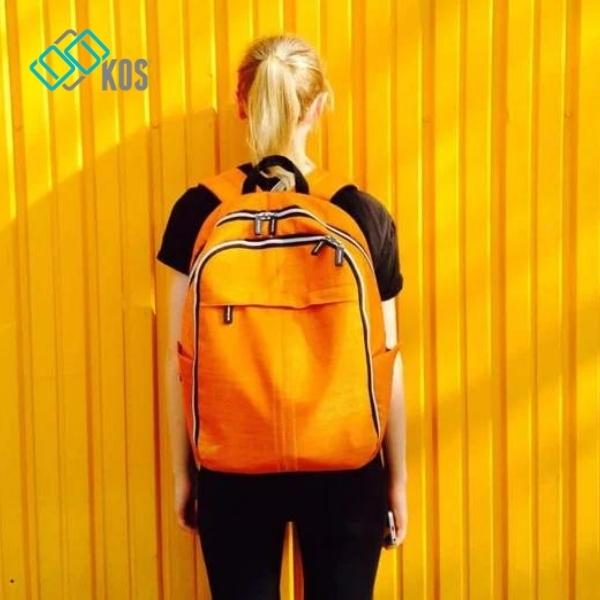 Balo m&agrave;u cam dễ thương