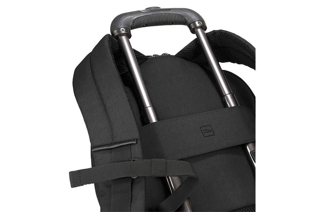 Balo Tucano Flash 15” - Black Dây Đeo Kết Nối Vali Tiện Dụng
