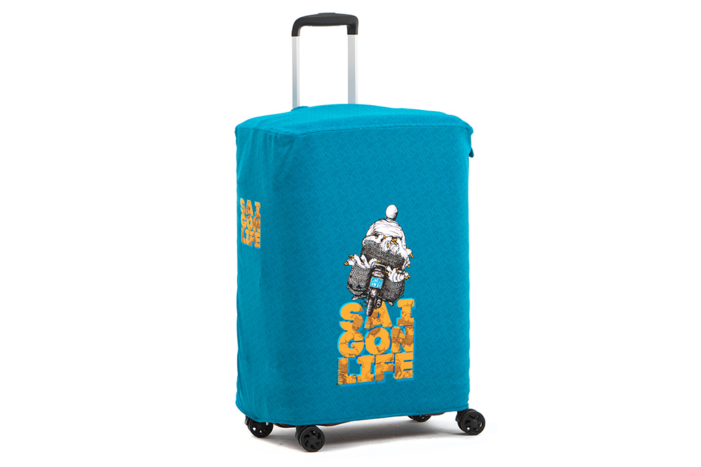 Túi Trùm Vali Xe vịt SG - Size L - Màu xanh cá tính