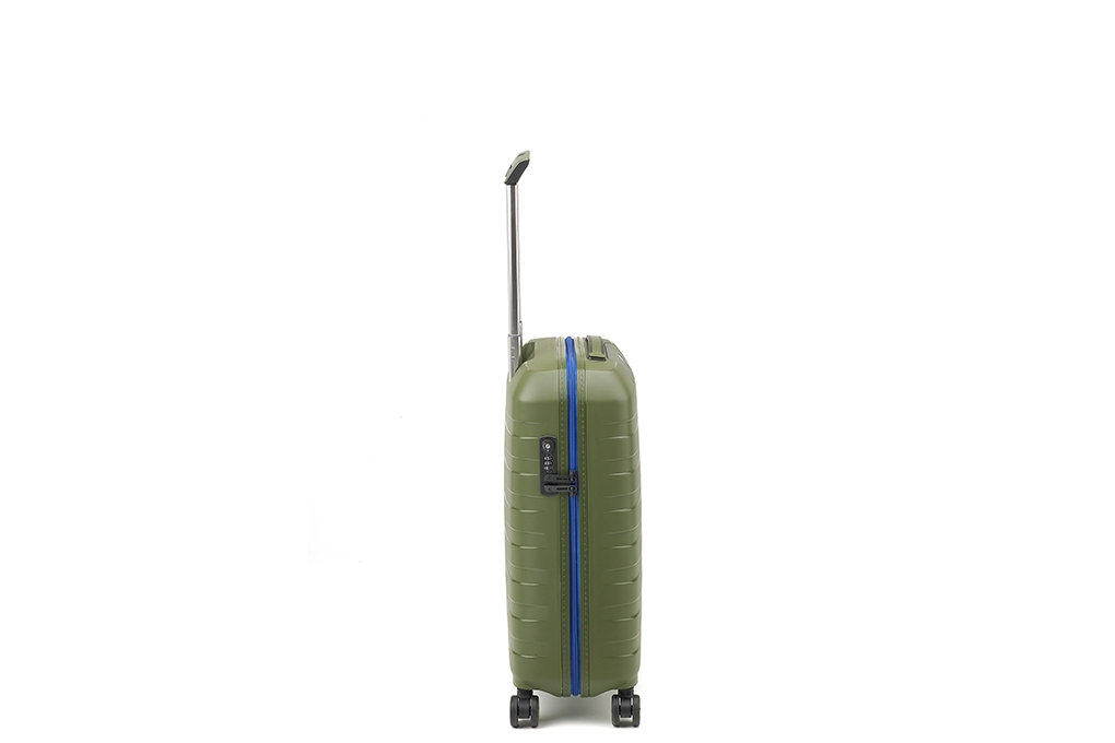 Vali Roncato Box Young size S (20 inch) - Blue/Militar Green cần kéo tiện dụng