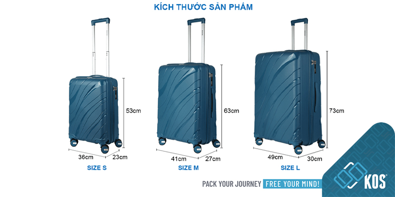 Kích thước vali size lớn là bao nhiêu?