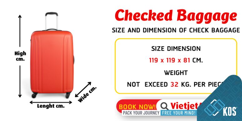 Kích thước vali ký gửi máy bay Vietjet là bao nhiêu?