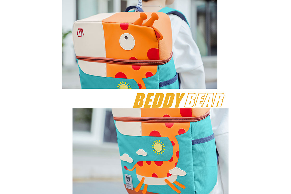 Balo BeddyBear - Xanh ngọc - Họa tiết Hươu Cao Cổ-BJX-(YE-002) - HUOU hình sản phẩm 10