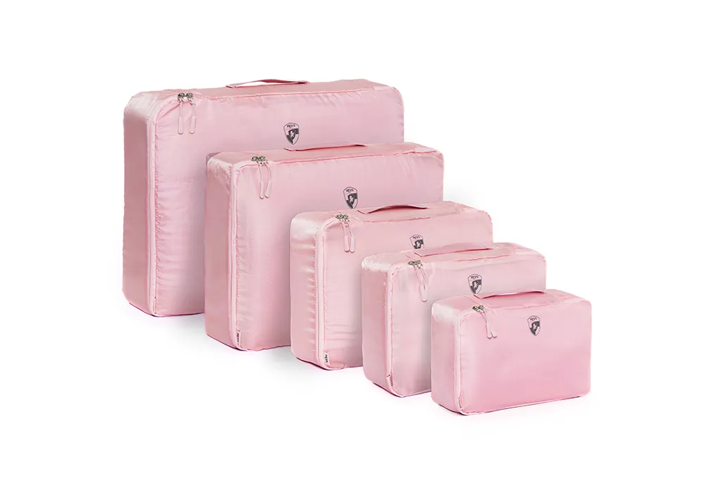 Túi đựng đồ Heys Pastel Packing Cube bộ 5 -Hồng Blush hình sản phẩm 1