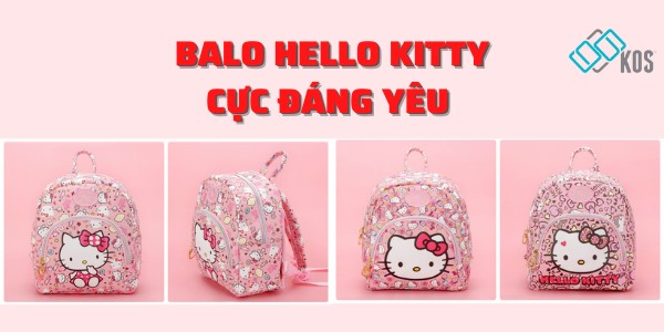 Balo hello kitty màu hồng cực ĐÁNG YÊU và an toàn cho bé gái