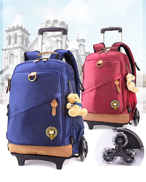 Mẫu balo kéo học sinh cấp 1 & cấp 2 TIỆN LỢI chống nước tốt