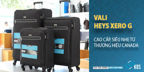 Vali Heys Xero G cao cấp SIÊU NHẸ từ thương hiệu Canada