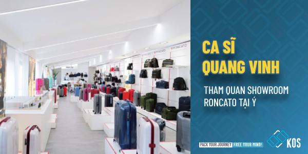 Ca sĩ Quang Vinh tham quan showroom và nhà máy sản xuất vali kéo Roncato tại Ý